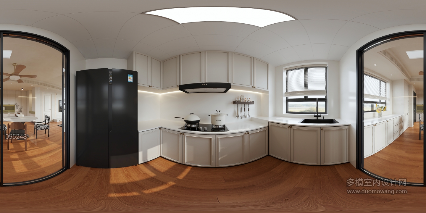 法式 中古风 厨房 全景