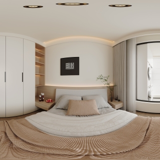 现代卧室2全景