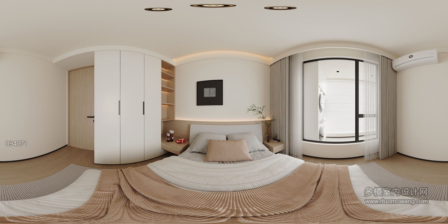 现代卧室2全景