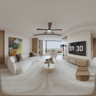 现代 客餐厅 全景