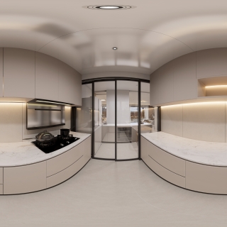 现代原木1楼厨房