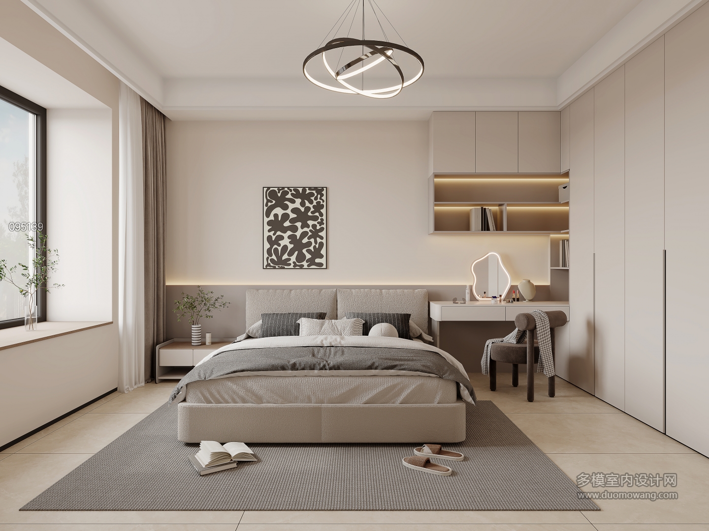 现代主卧特写