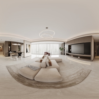 现代客餐厅全景