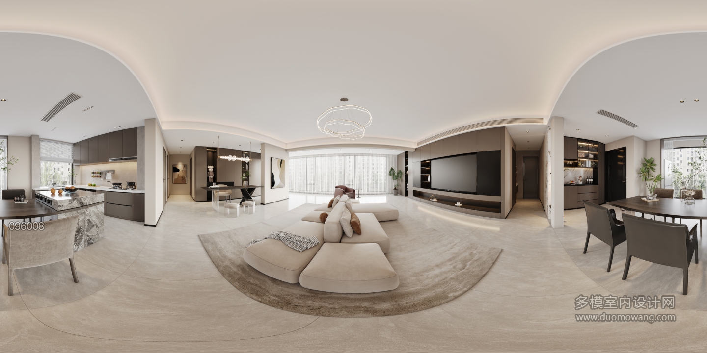 现代客餐厅全景