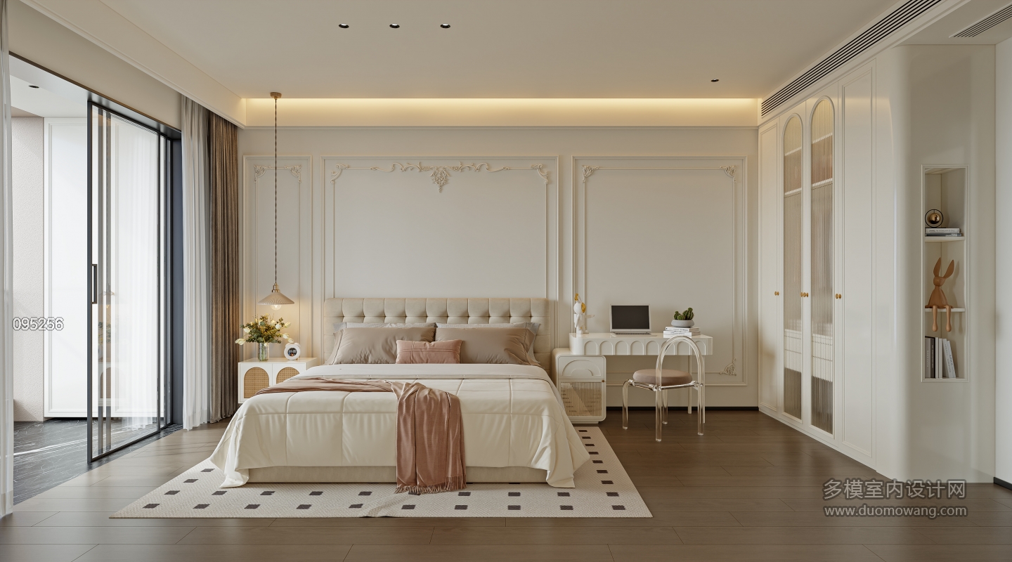 意式轻奢二层_二层女孩房001