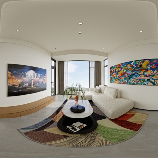 意式轻奢二层_二层客厅