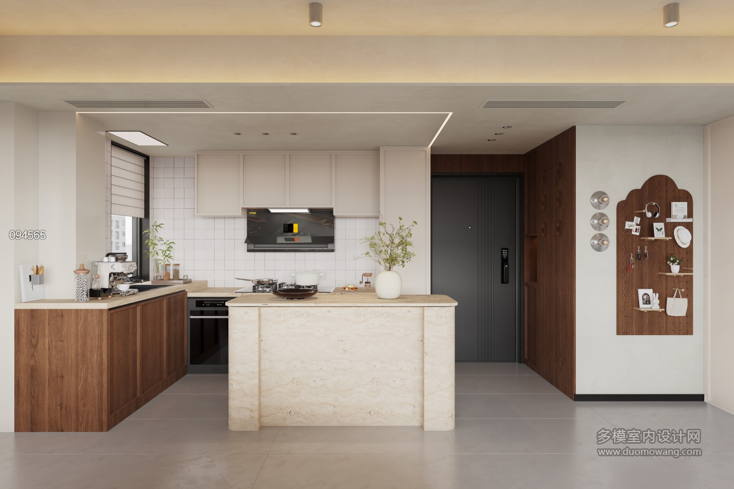 4现代中古风厨房单张