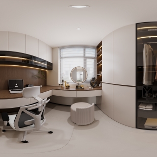 现代衣帽间全景