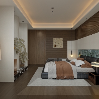 港式轻奢二层_二层主卧室