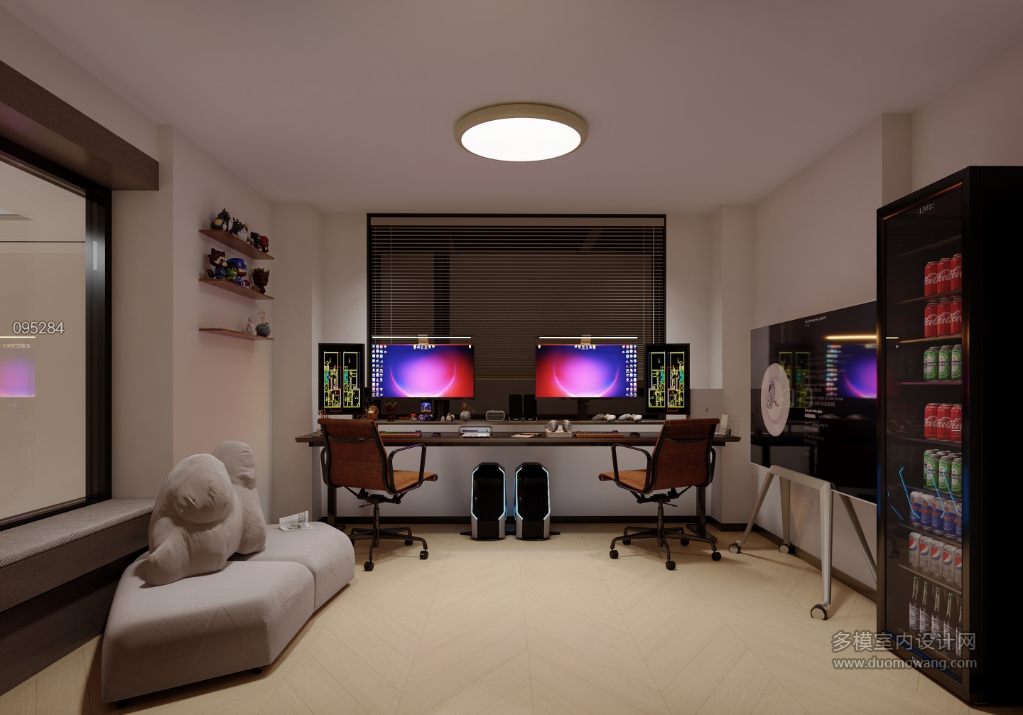 奶油风 -1电竞房 静态