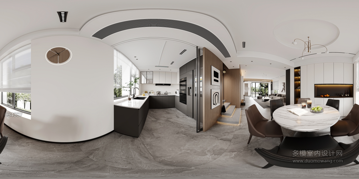 现代一楼餐厅全景