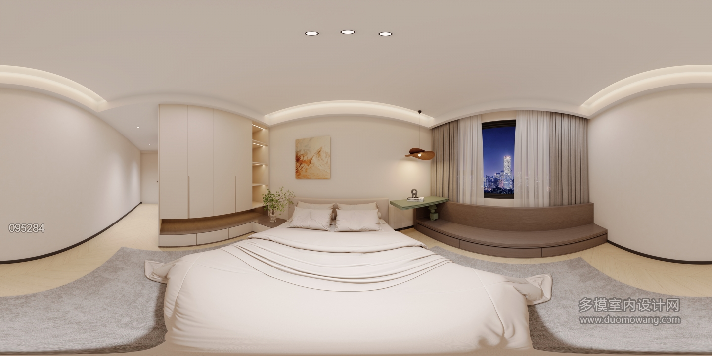 奶油风 次卧全景