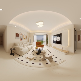 现代客餐厅全景