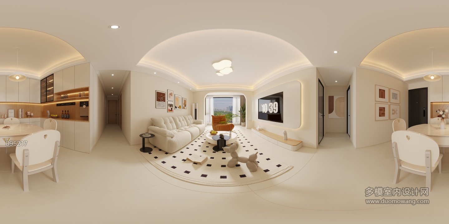 现代客餐厅全景