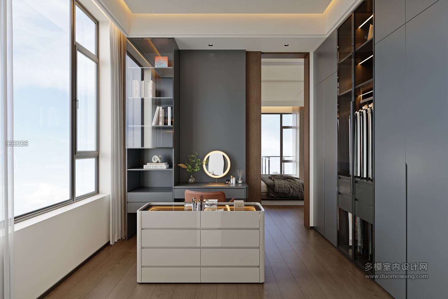 意式轻奢三层_三层主卧室衣帽间001