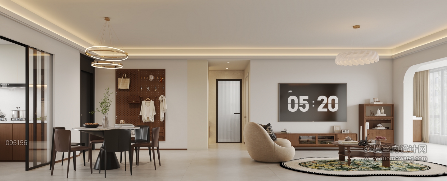 中古风客餐厅_电视墙