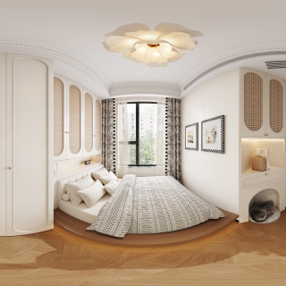 9法式中古风次卧全景