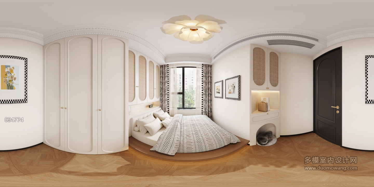 9法式中古风次卧全景