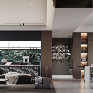 现代意式客餐厅特写 (1)