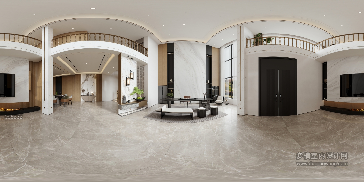 现代 客厅 全景