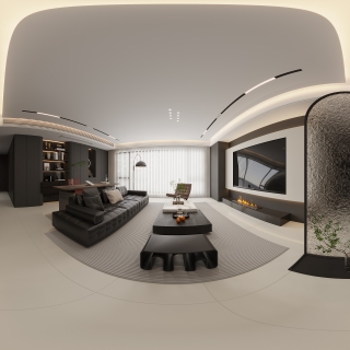 现代客餐厅全景