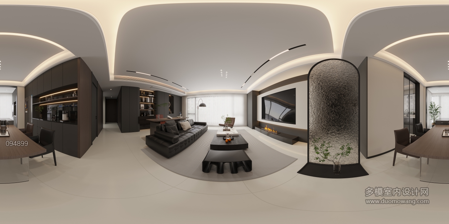 现代客餐厅全景