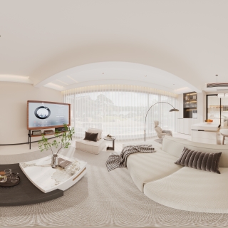 现代客餐厅全景