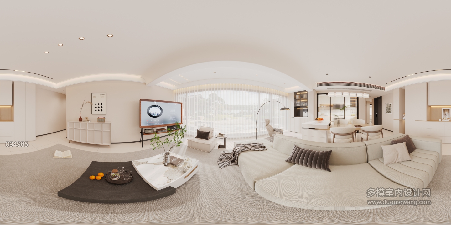 现代客餐厅全景