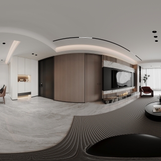 现代客餐厅全景