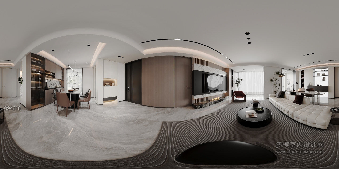 现代客餐厅全景