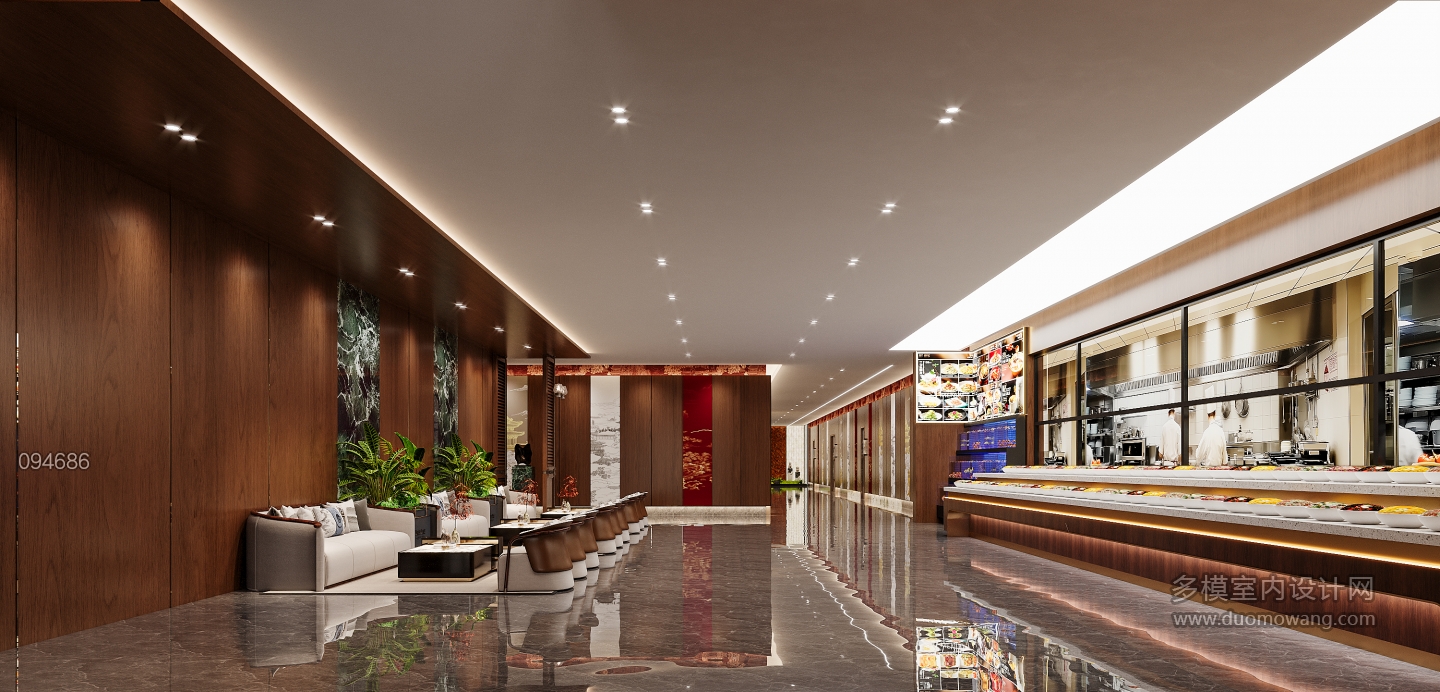 新中式酒店休息区