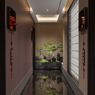 新中式棋牌室单张6