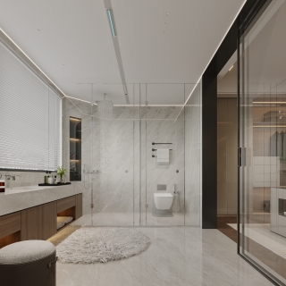 意式主卧内卫特写