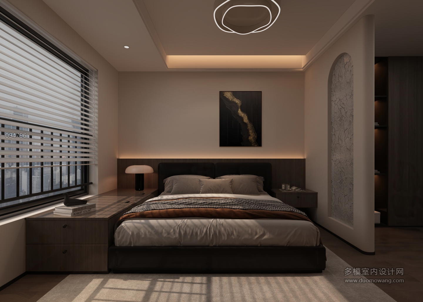 现代家装主卧静态a (1)