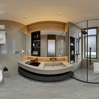 意式轻奢二层_二层女孩房卫生间