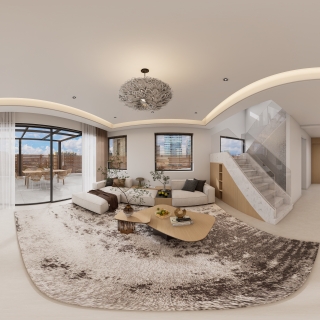 现代原木1楼餐厅