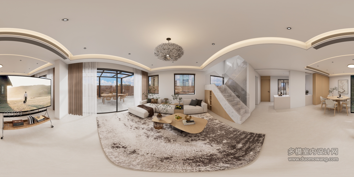 现代原木1楼餐厅