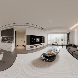 现代客餐厅全景