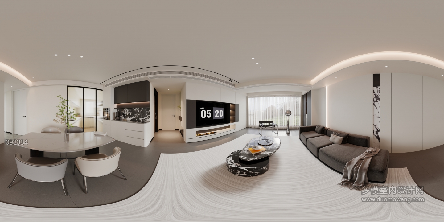 现代客餐厅全景