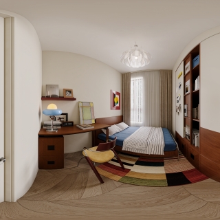 中古奶油儿童房全景