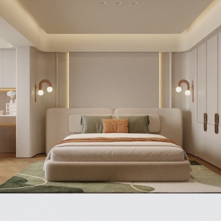 现代轻奢次卧特写