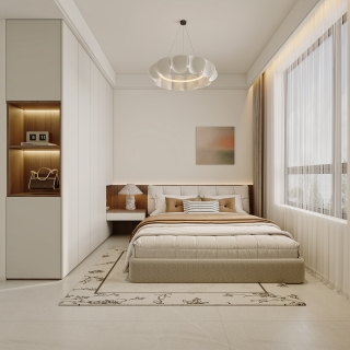 现代卧室特写