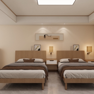 日系-酒店客房床单张