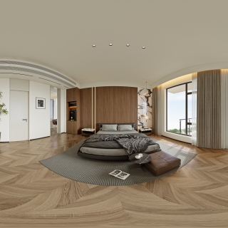 意式轻奢三层_三层主卧室