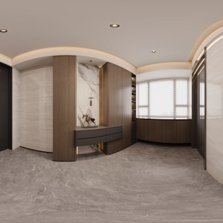 现代意式门厅全景