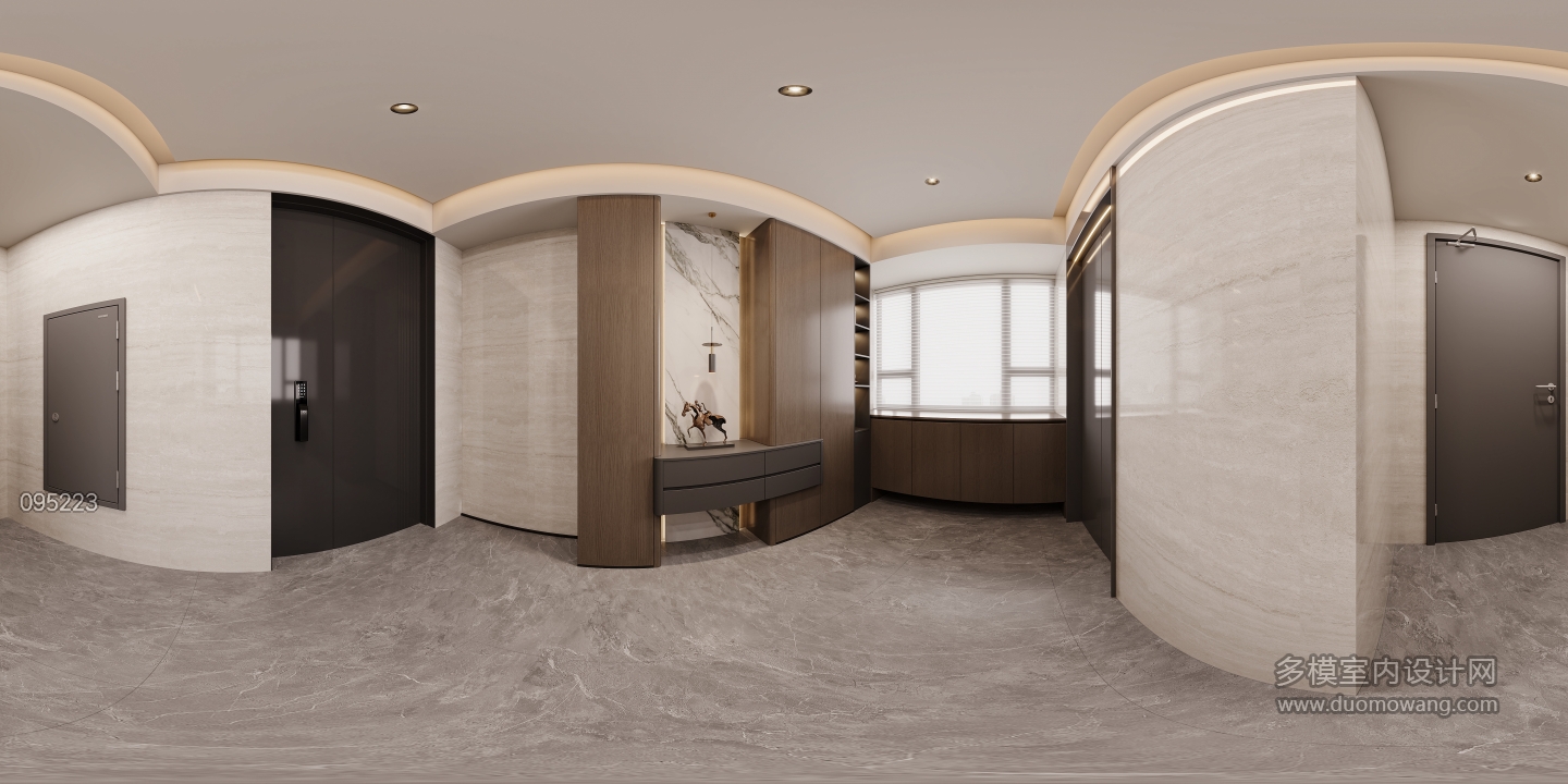 现代意式门厅全景