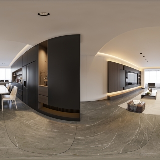 现代客餐厅全景