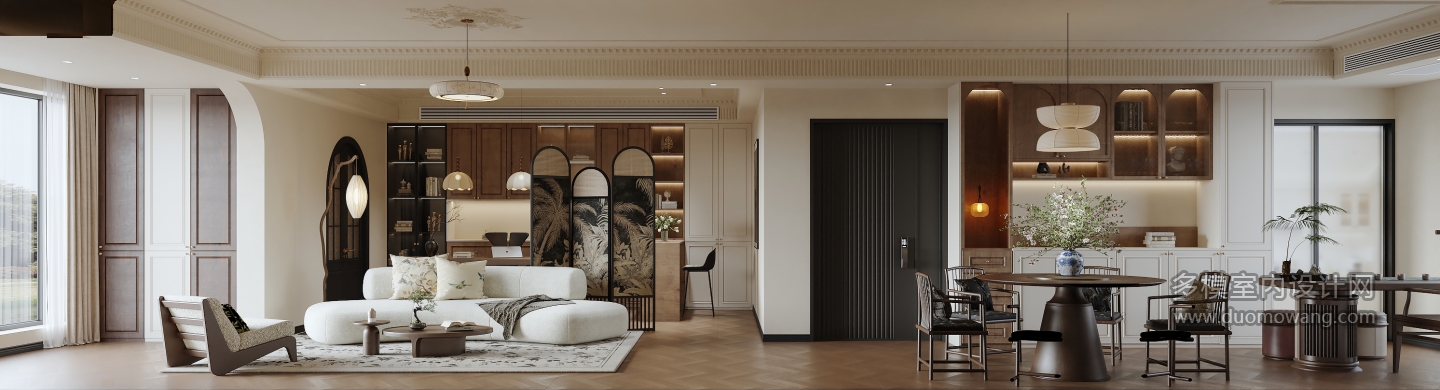 法式中国风 客餐厅 单张1