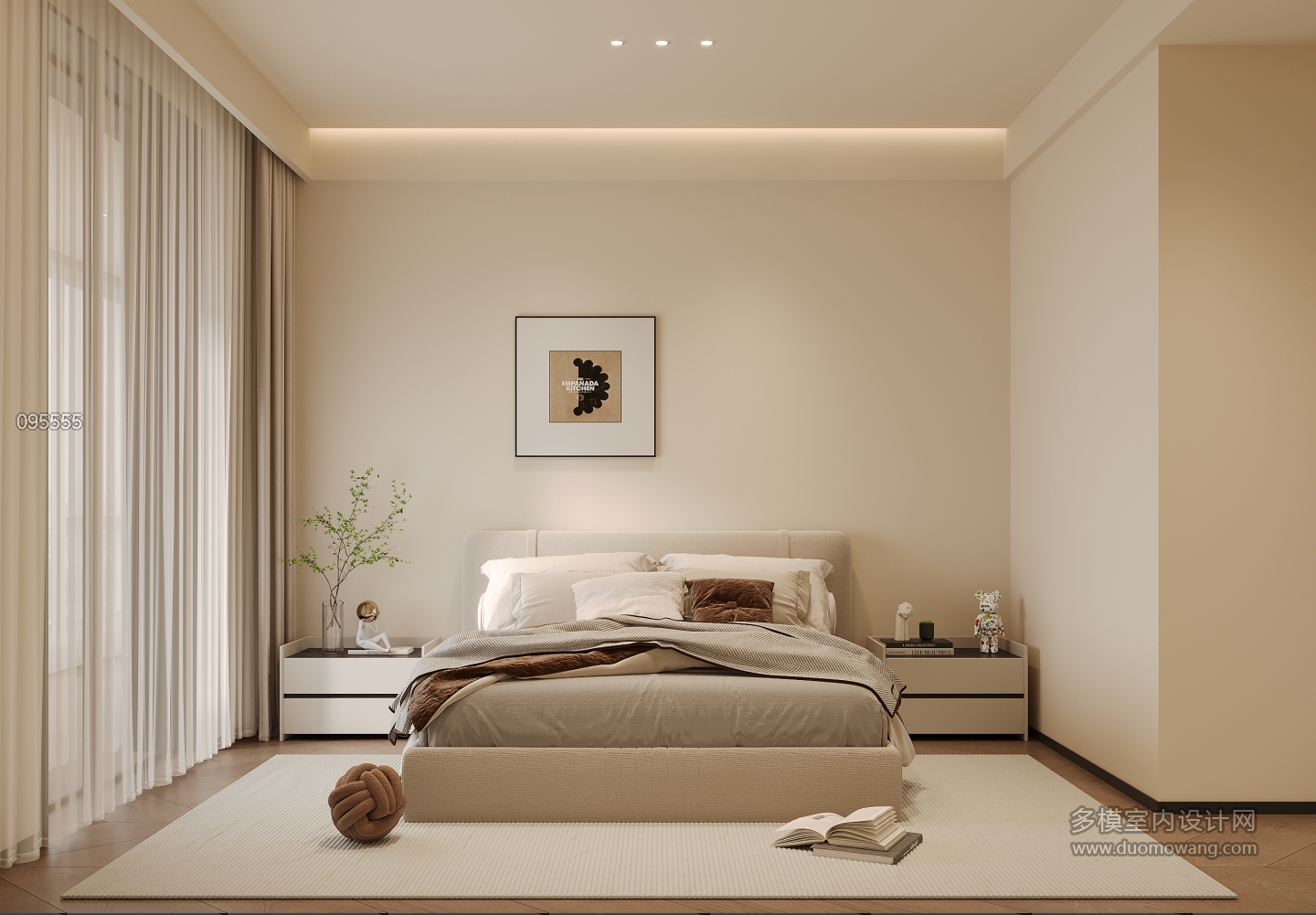 现代中古风次卧1特写