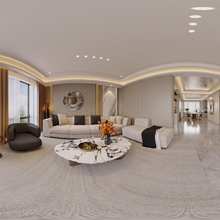 现代意式客厅全景